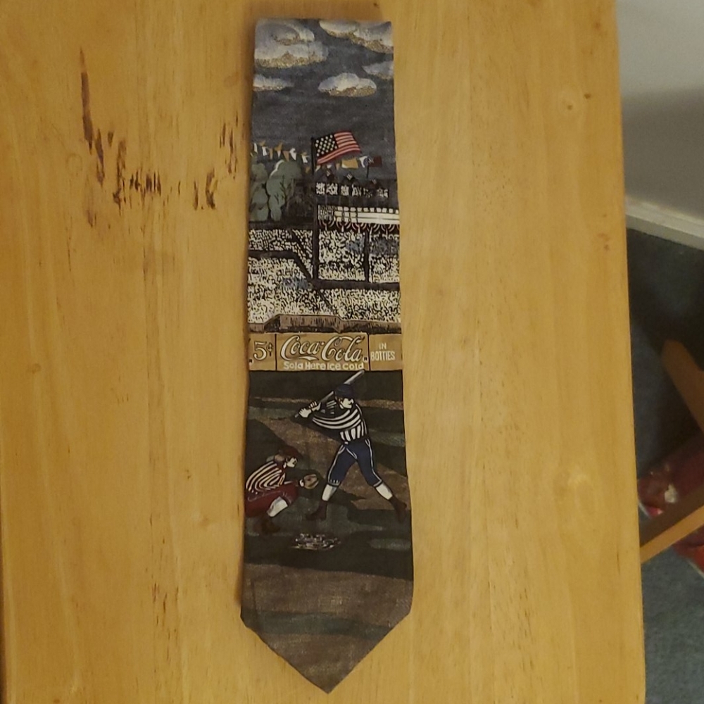 Coca Cola Baseball Vintage Tie